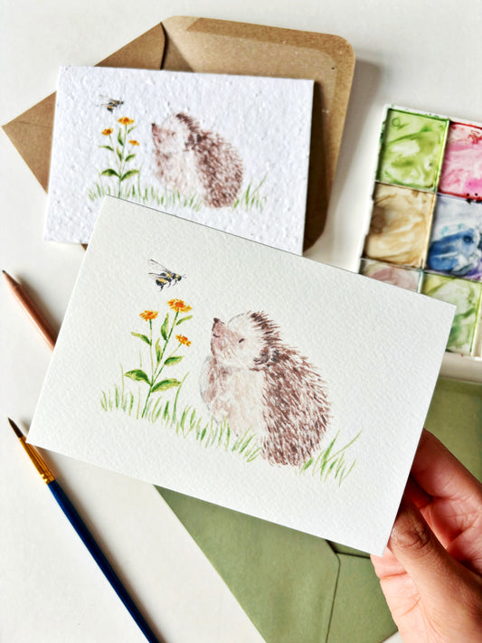 Hedgehog & Dandelion Card