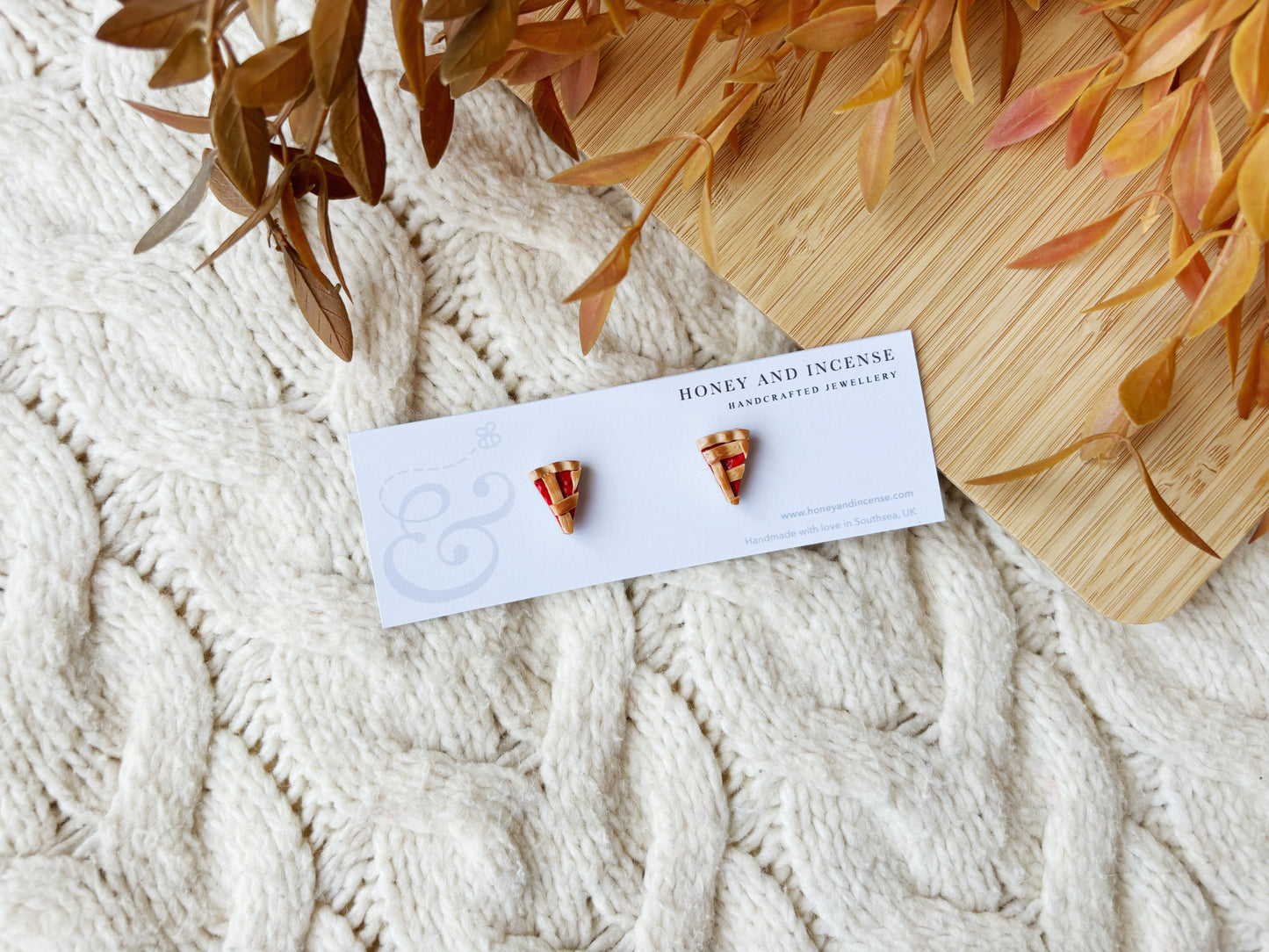 Pumpkin & Cherry Pie Studs