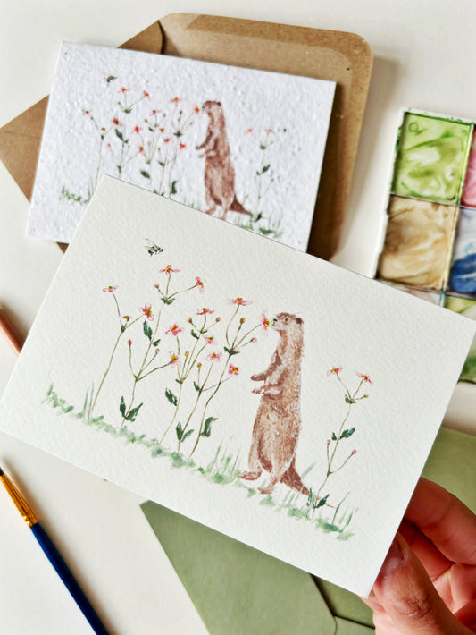 Otter & Anemone Card