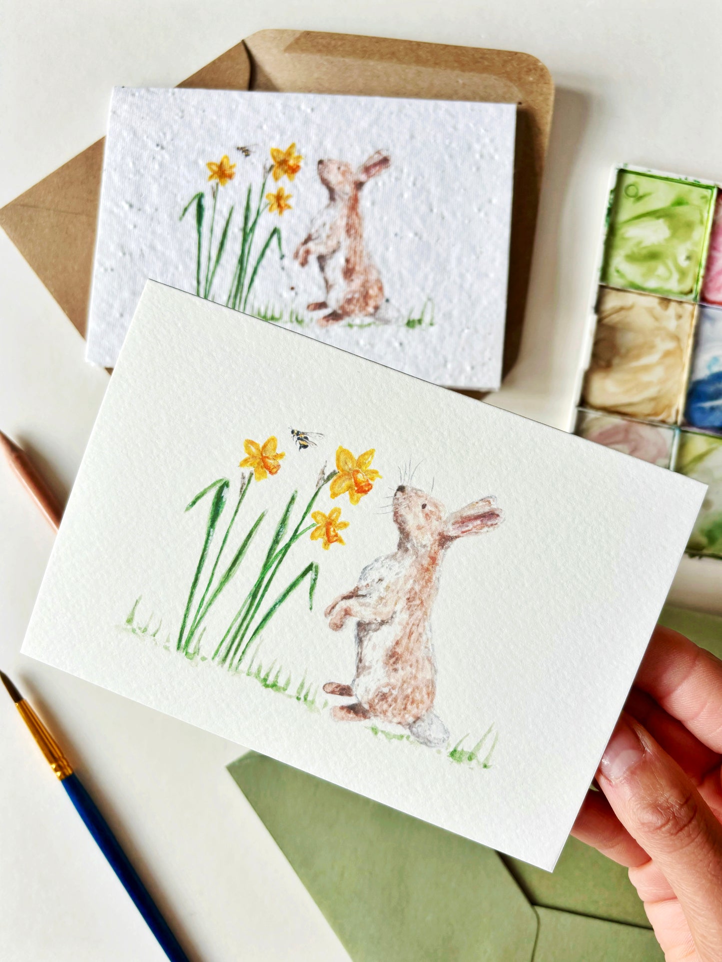 Bunny & Daffodil Card