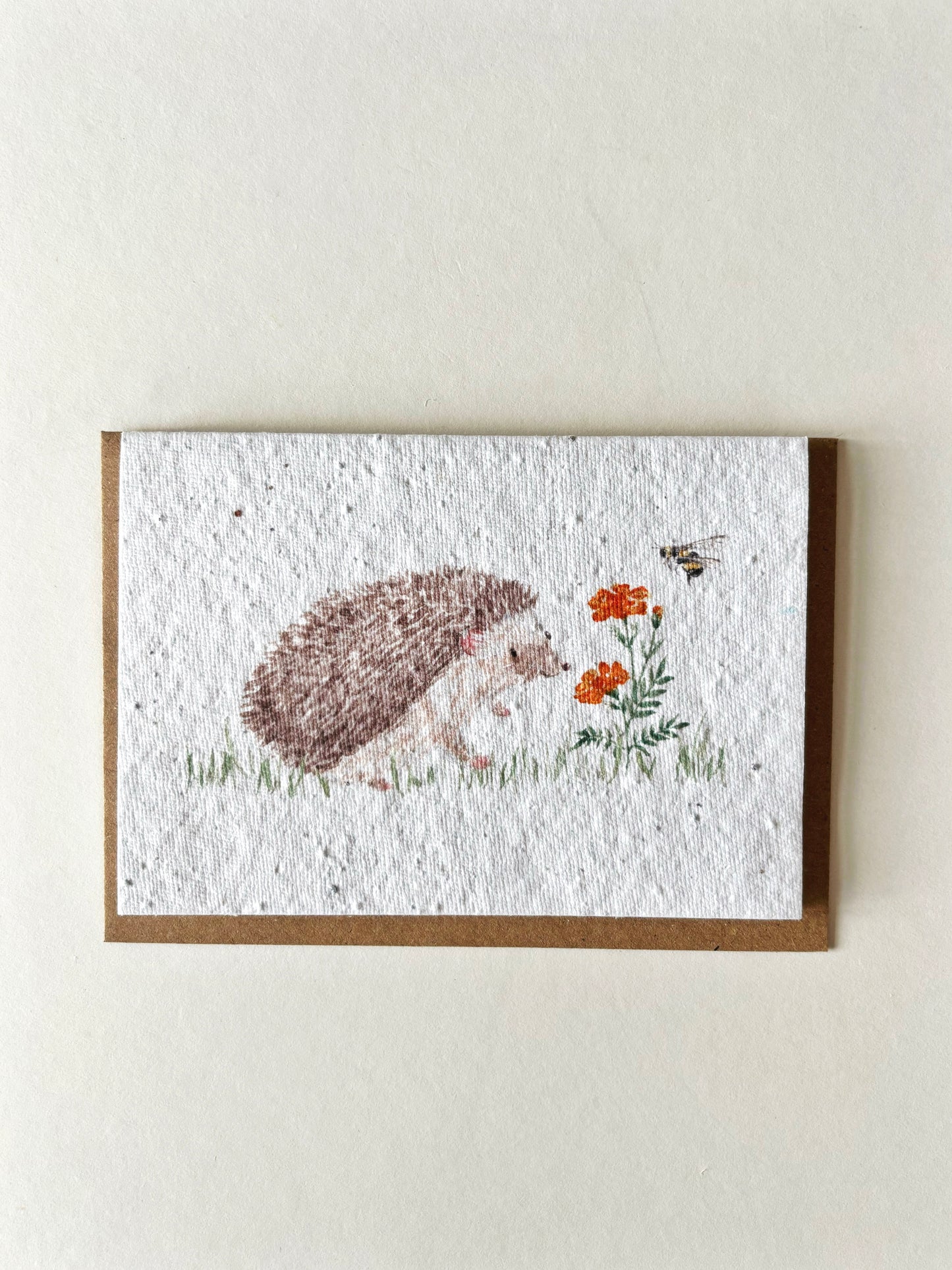 Hedgehog & Marigold Card