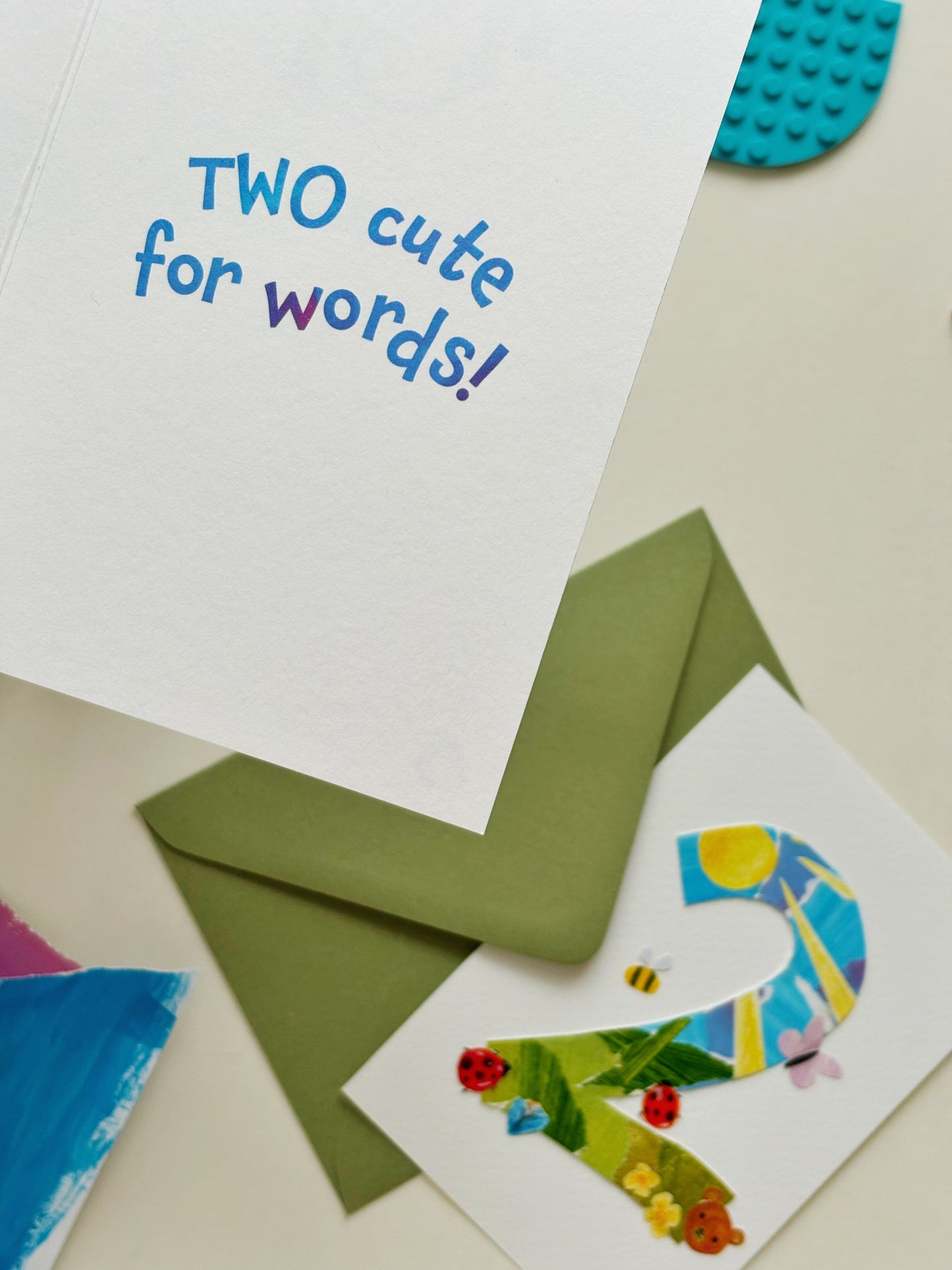 2nd Birthday Card | Two Cute for Words!