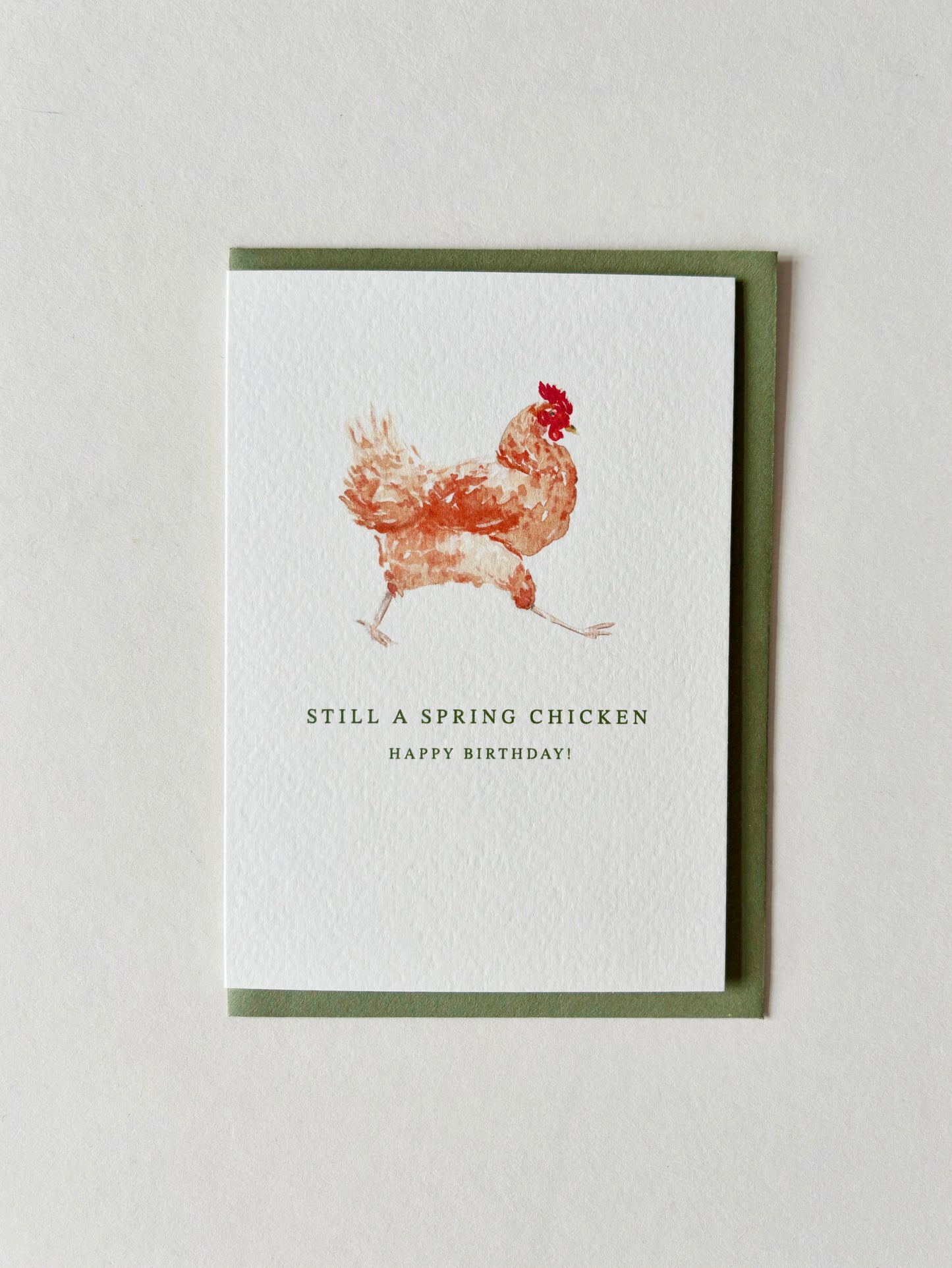 Spring Chicken Birthday Card