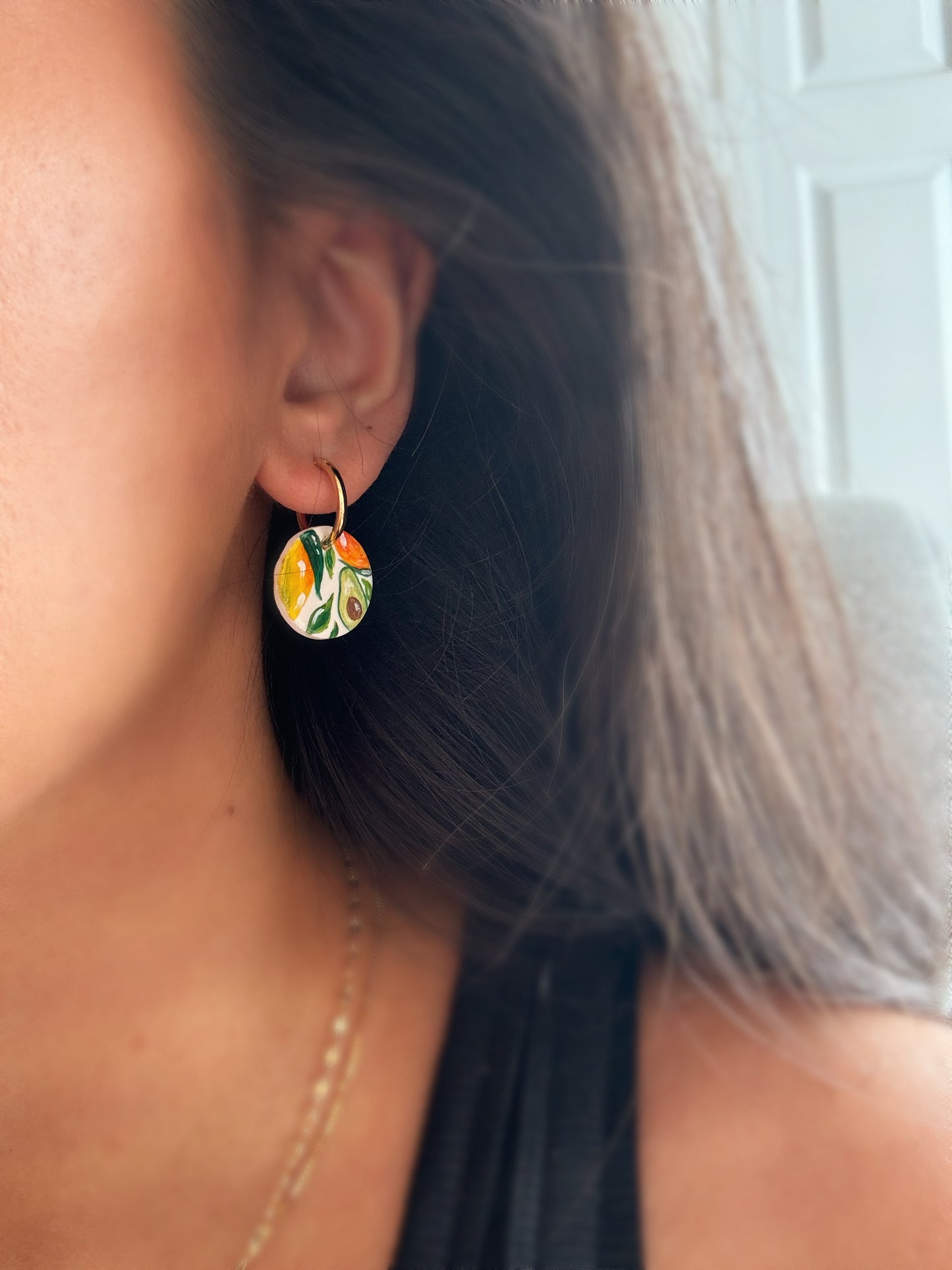 The Tropical Hand-Painted Earrings