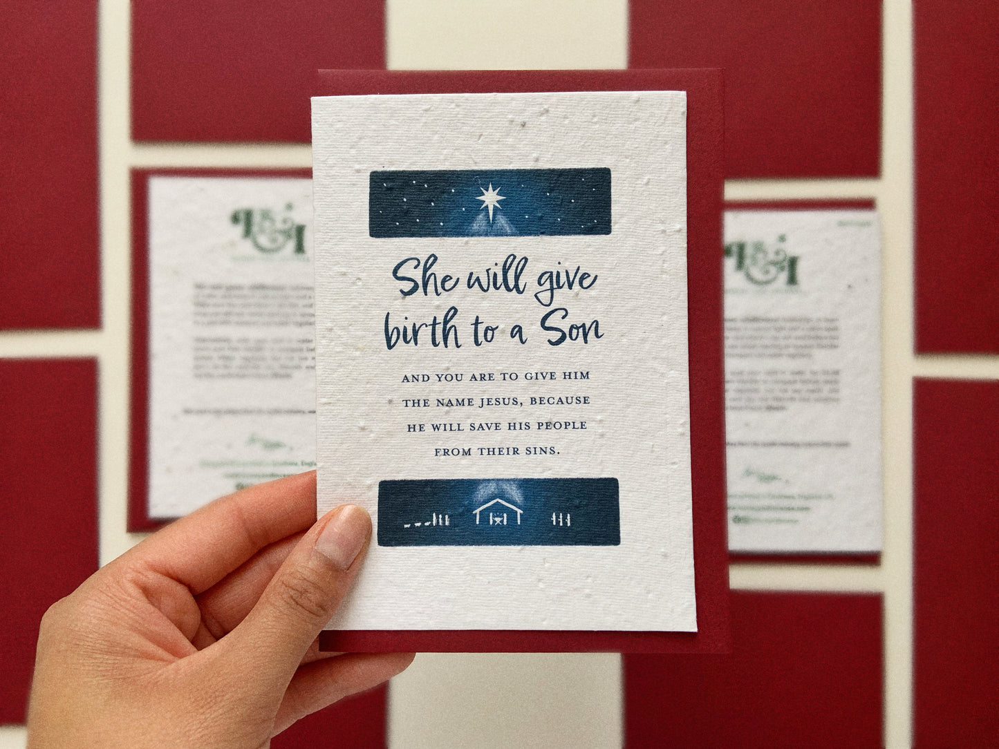 Matthew 1:21 | Wildflower Seed Plantable Card