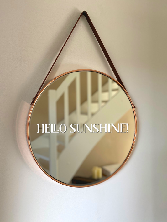 Hello Sunshine! Mirror Decal